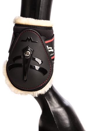 Temple Fetlock Young Horse Boots Hind (Black/Sheepskin)