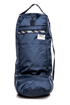 Marta Morgan Boot Bag (Blue with a Blue Tartan Trim)