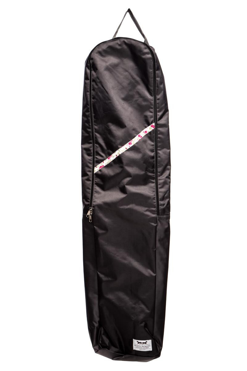 Marta Morgan Bridle Bag (Grey with Pink Floral Trim)