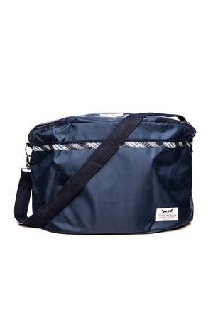 Marta Morgan Grooming Bag (Blue with a Blue Tartan Trim)