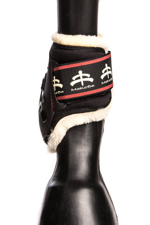 Temple Fetlock Young Horse Boots Hind (Black/Sheepskin)