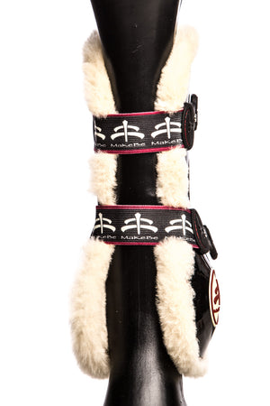 Temple Front Tendon Boots (Black/Sheepskin)