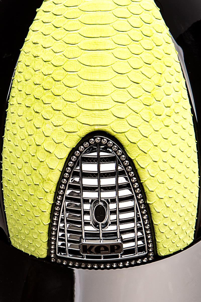 Cromo Python Helmet Swarovski Crystal (Lime/Black)