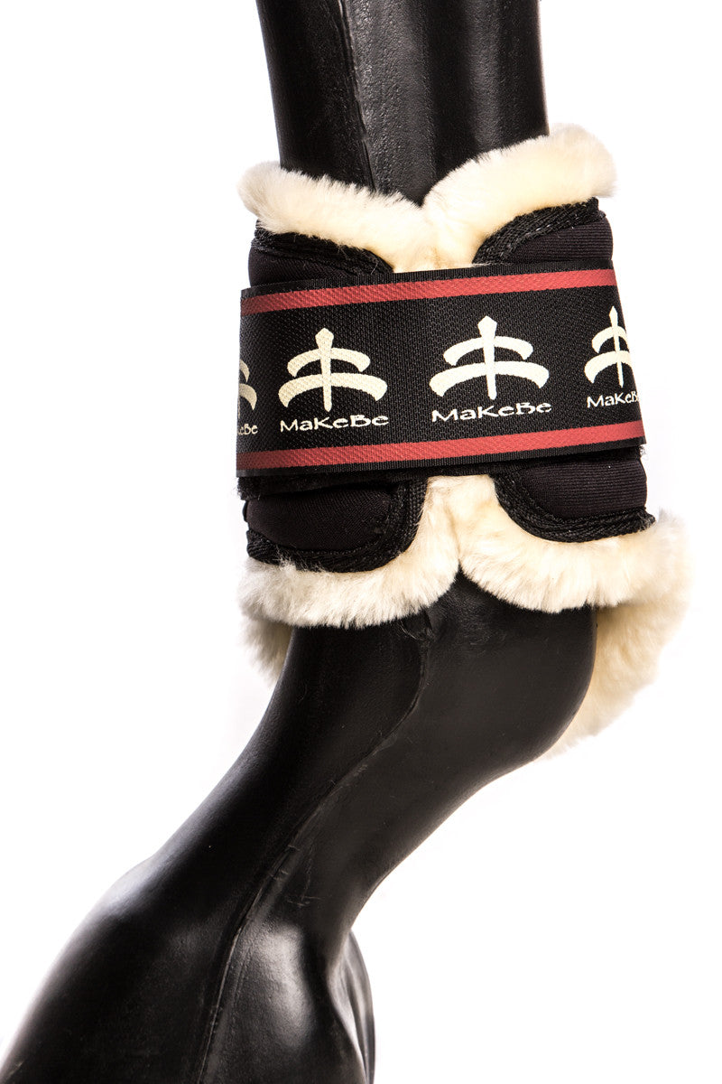 Temple Fetlock Young Horse Boots Hind (Black/Sheepskin)