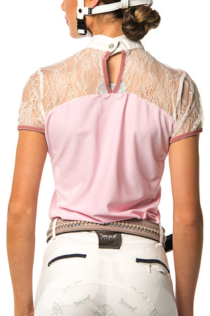 Naomi Polo Competition Shirt (Pale Pink) - Marked/Faded