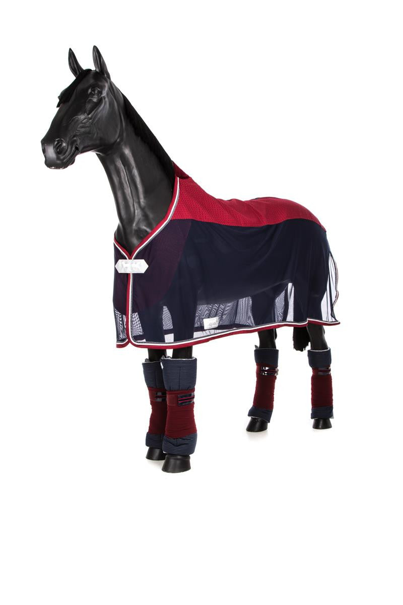 Marta Morgan Airtex with Waffle Cotton Back Rug (Navy with Bordeaux Back)