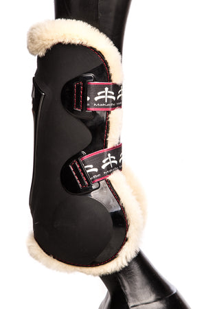 Temple Front Tendon Boots (Black/Sheepskin)