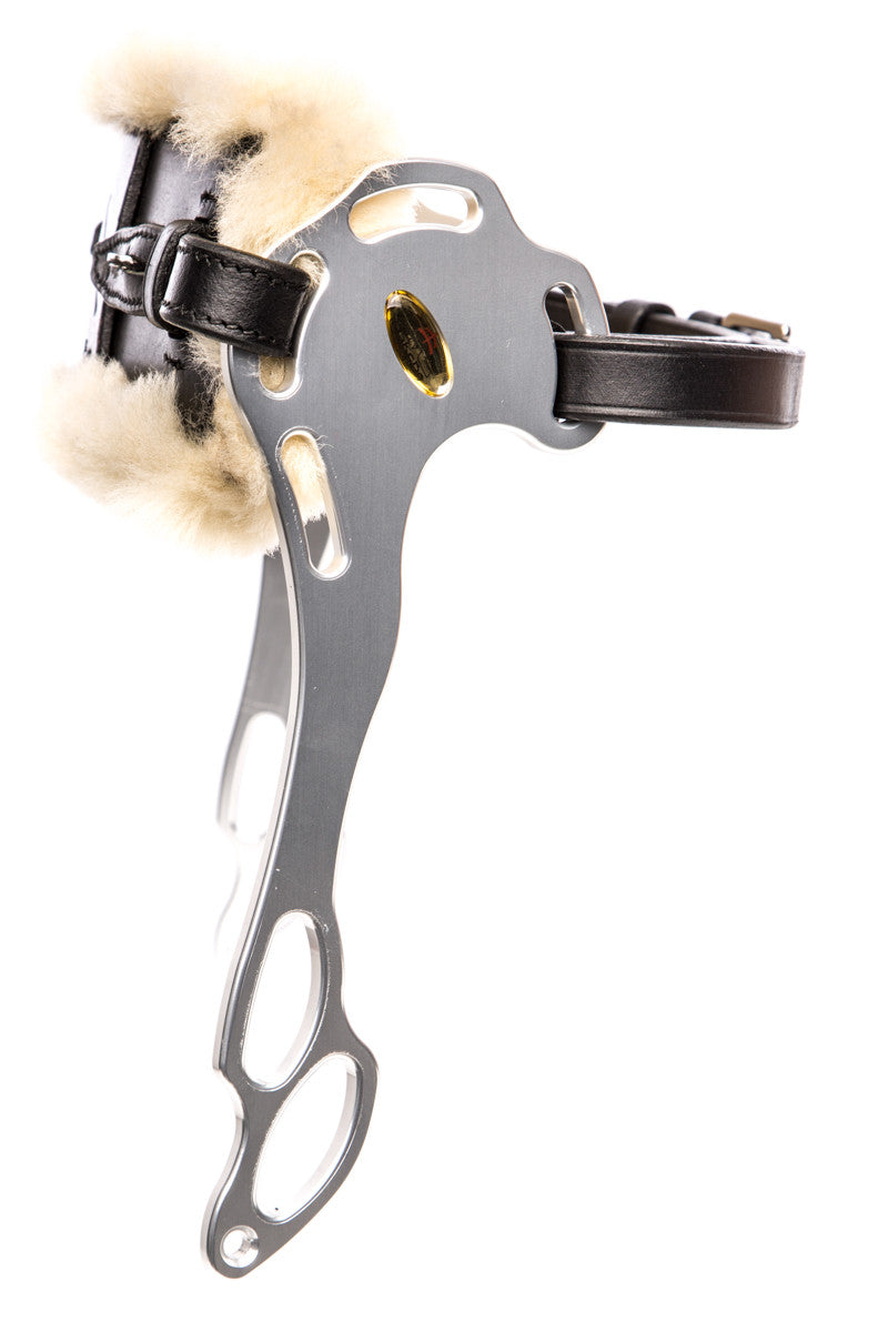 Wave Hackamore Leather (Black / Sheepskin)