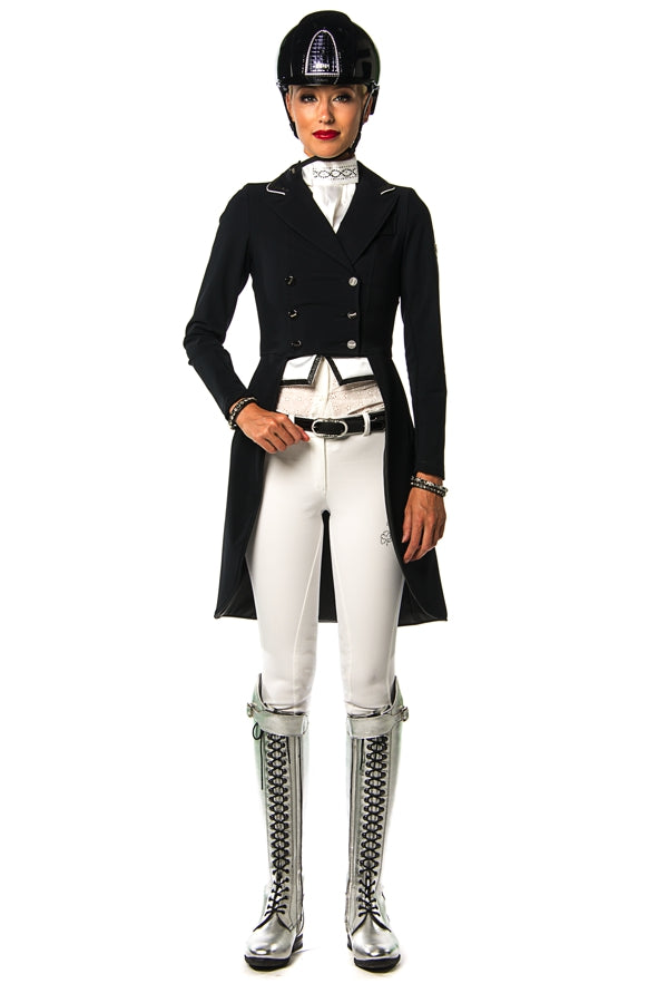 D - Grace Frac Competition Jacket (Black, White Piping)
