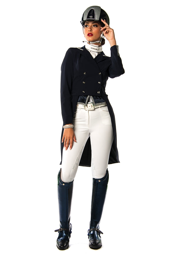 D - Grace Frac Competition Jacket (Navy Blue with Swarovski Trim Jacket)