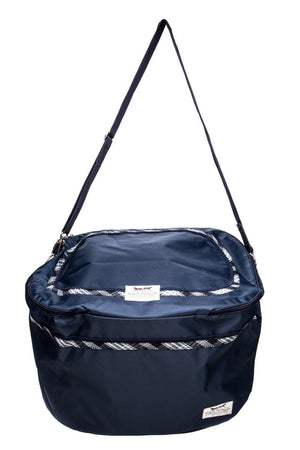 Marta Morgan Grooming Bag (Blue with a Blue Tartan Trim)