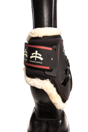 Temple Fetlock Young Horse Boots Hind (Black/Sheepskin)