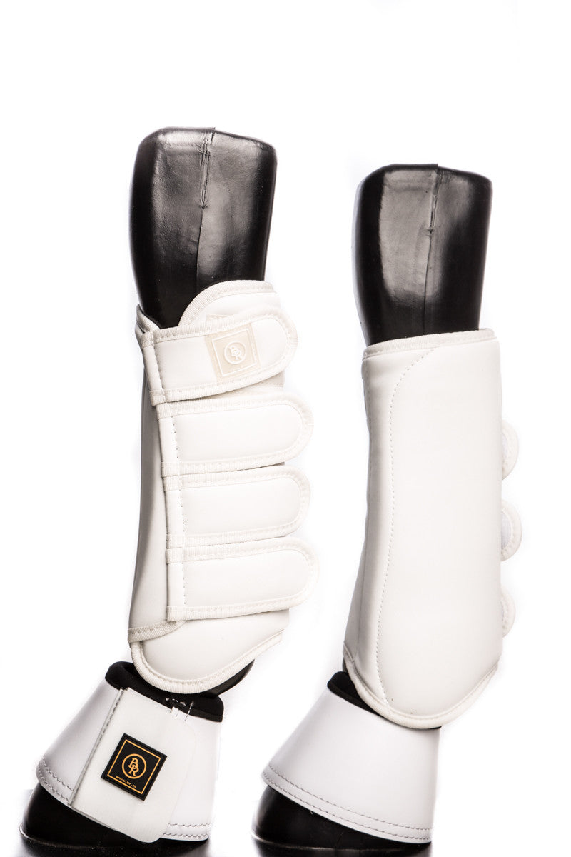 White overreach clearance boots