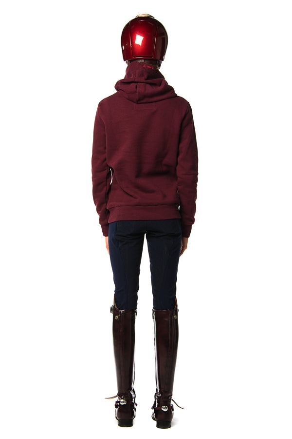 Jill Hooded Sweat (Burgundy)