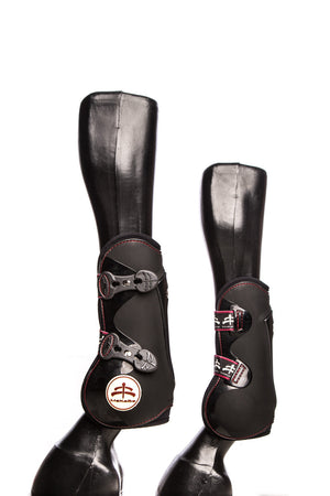 Temple Front Tendon Boots (Black Carbon Look)