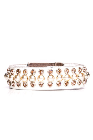 Bracelet Vienna Pearl (White Leather)