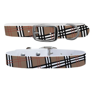 C4 Dog Collar (Khaki Plaid)