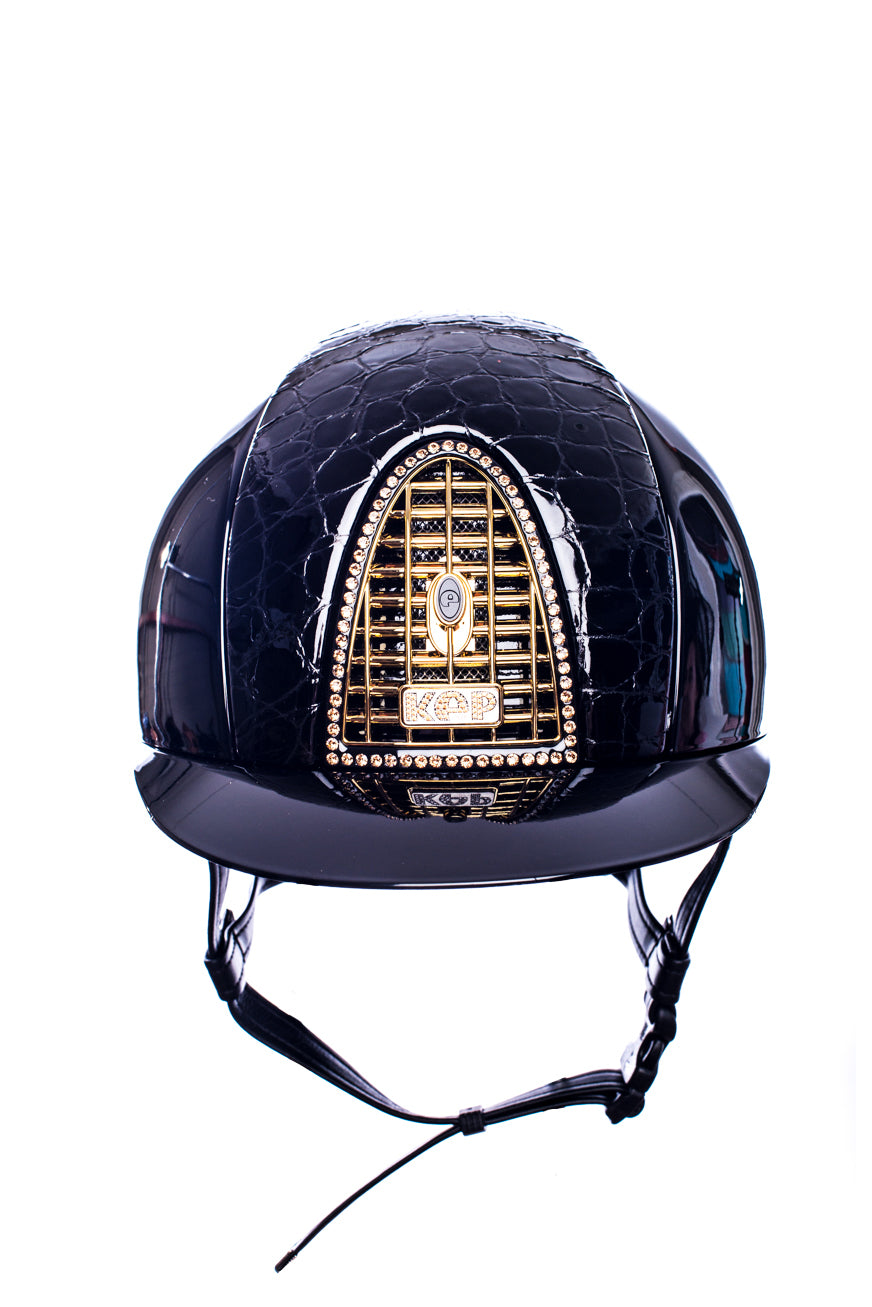 croc motorcycle helmet Cromo Polish Croc Helmet Swarovski Crystals (Black Croc)