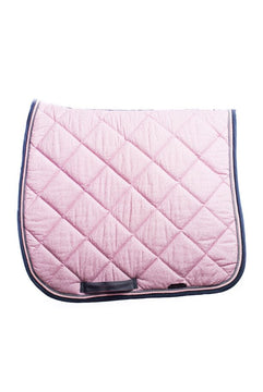 Marta Morgan Cotton Saddle Blanket (Pink Floral with Grey Trim)