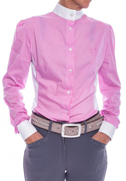 S-May Long Sleeved Competition Shirt (Pink/White Check)